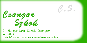 csongor szkok business card